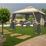 MA810- 10 Ft. W x 10 Ft. D Steel Gazebo with Mosquito Netting